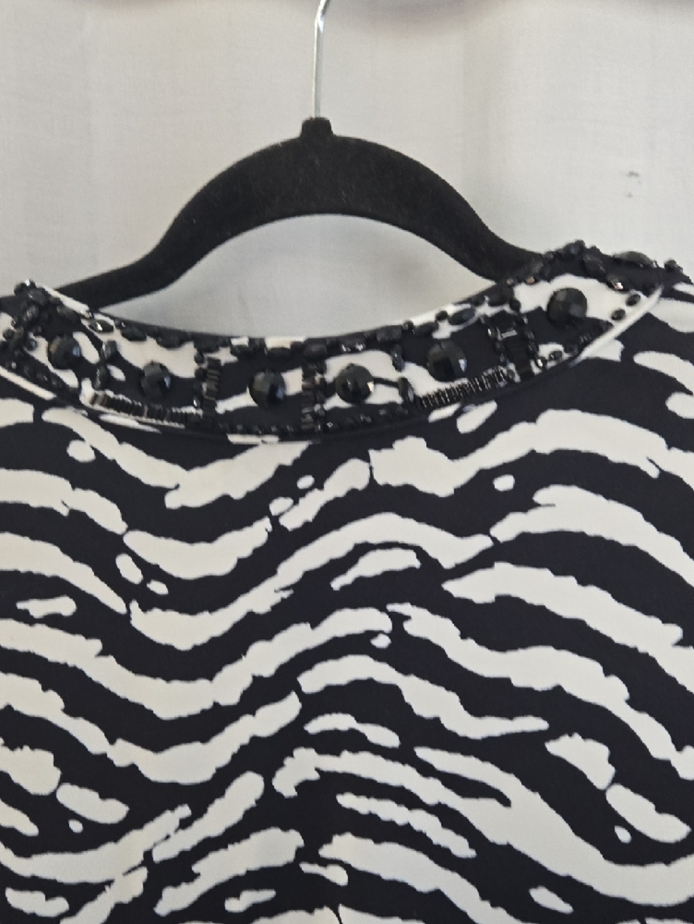 INC International Concepts Black and White Zebra-Print Long Sleeve Dress - Picture 9 of 11
